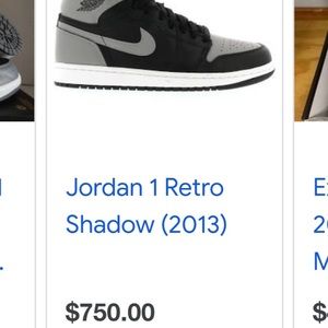 SOLD 2013 Jordan retro 1s high shadow
